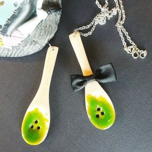 Sally's Deadly Nightshade Soup Spoon Necklace